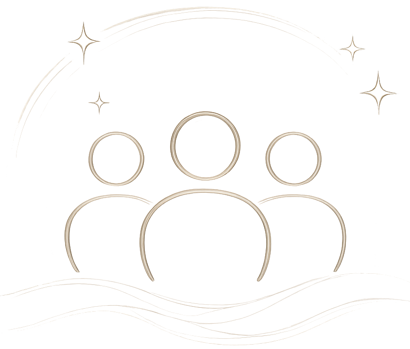 Pictogramme illustré d'une formation de groupe