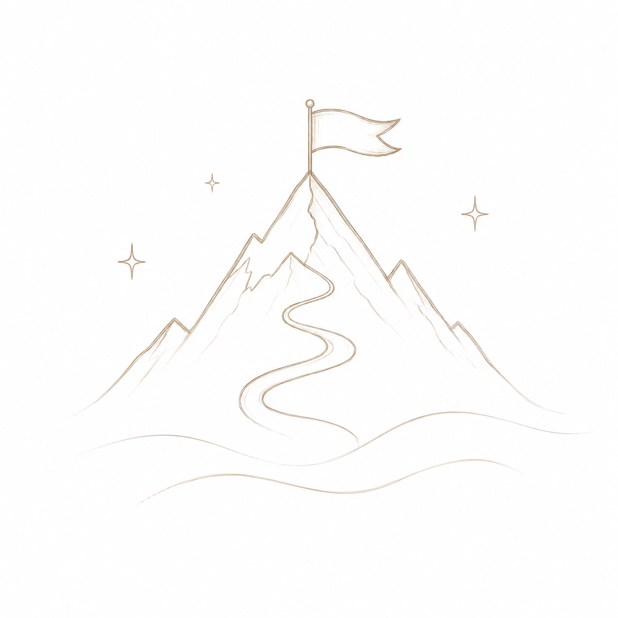 Illustration de montagne pour représenter le parcours entrepreneurial